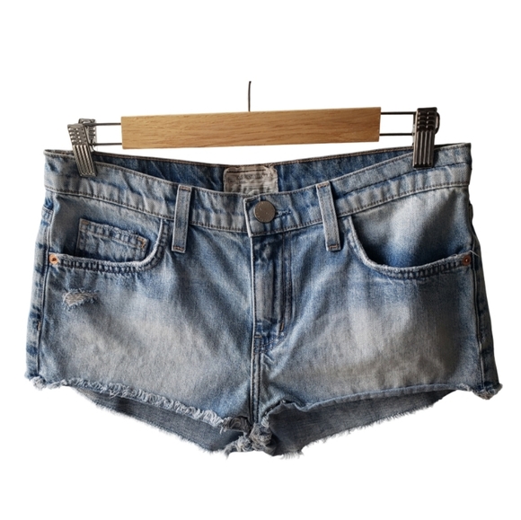 Current/Elliott The Concert Denim Cutoff Shorts Point Break 28 Light Distressed - Picture 2 of 8